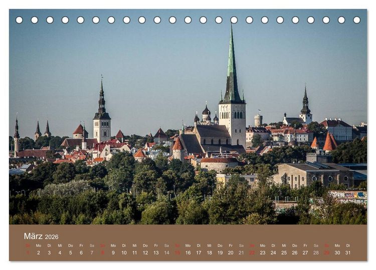 Produktbild: Tallinn - Streifzug durch die Altstadt (Tischkalender 2026 DIN A5 quer), CALVENDO Monatskalender