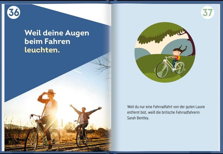 Produktbild: 100 Gr&uuml;nde, warum Fahrradfahrer gl&uuml;cklicher sind