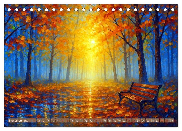 Produktbild: Spaziergang durch Farben und Licht (Tischkalender 2026 DIN A5 quer), CALVENDO Monatskalender