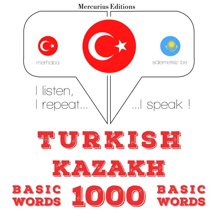 Produktbild: T&uuml;rk&ccedil;e - Kazak&ccedil;a: 1000 temel kelime