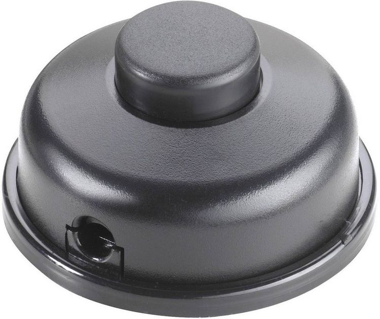 Produktbild: InterB&auml;r Tretschalter Schwarz 1 x Aus/Ein 6A 1St.