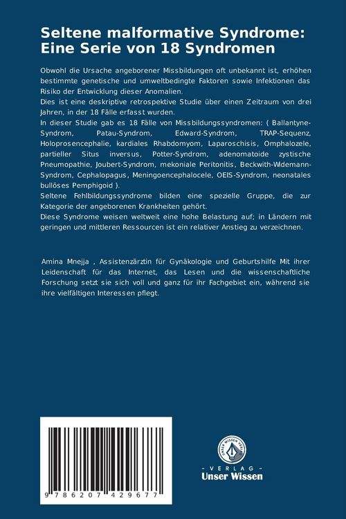 Produktbild: Seltene malformative Syndrome: Eine Serie von 18 Syndromen