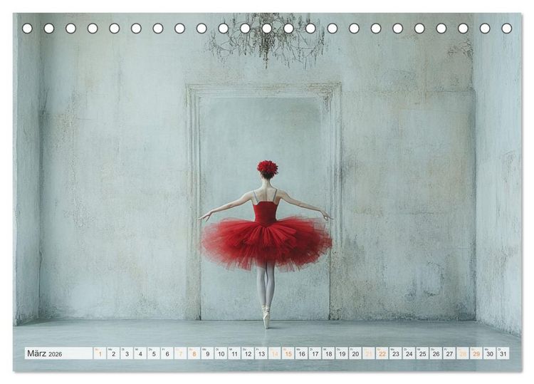 Produktbild: Im Pas de Deux mit der Stille (Tischkalender 2026 DIN A5 quer), CALVENDO Monatskalender