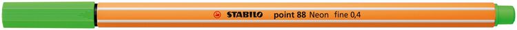 Produktbild: STABILO Fineliner -   point 88 - Einzelstift - Neonfarbe, leuchtfarbengr&uuml;n