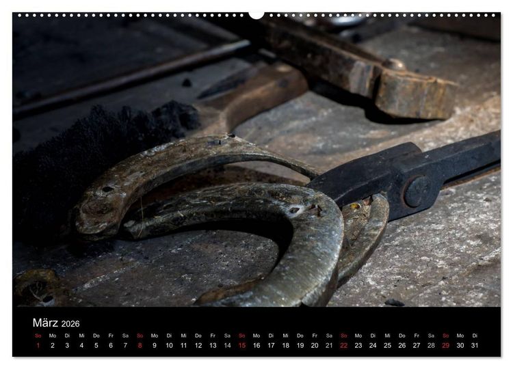 Produktbild: Hufschmiede - Impressionen eines alten Handwerks (hochwertiger Premium Wandkalender 2026 DIN A2 quer), Kunstdruck in Hochglanz