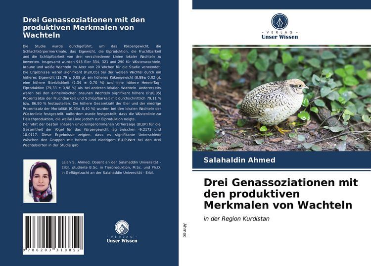 Produktbild: Drei Genassoziationen mit den produktiven Merkmalen von Wachteln