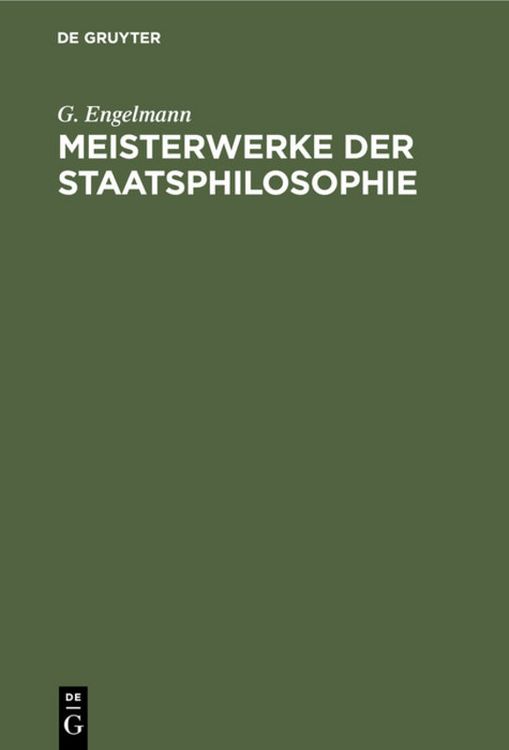 Produktbild: Meisterwerke der Staatsphilosophie