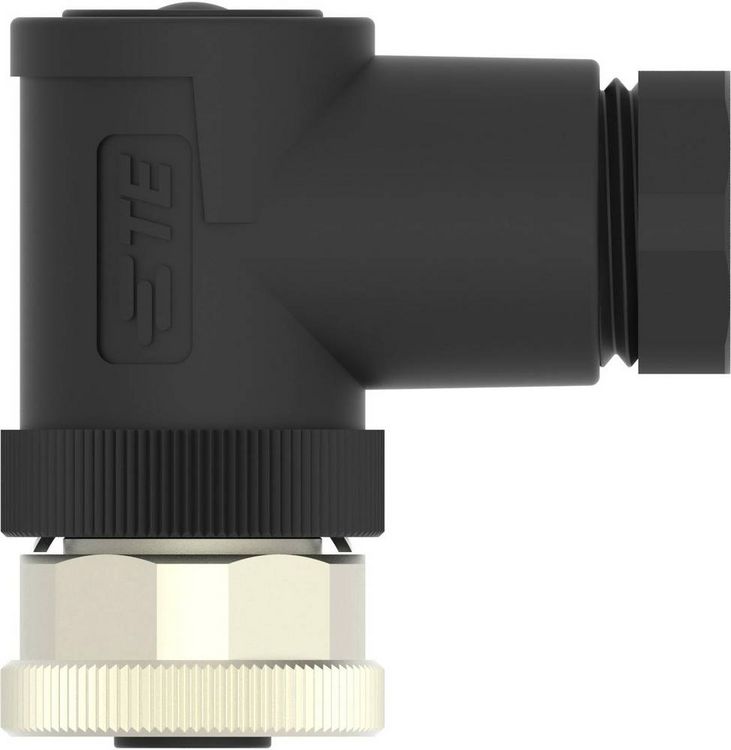 Produktbild: TE Connectivity T4112402041-000 Sensor-/Aktor-Steckverbinder, unkonfektioniert M12 Buchse, gewinkelt Polzahl Sensoren: 4 1 St.