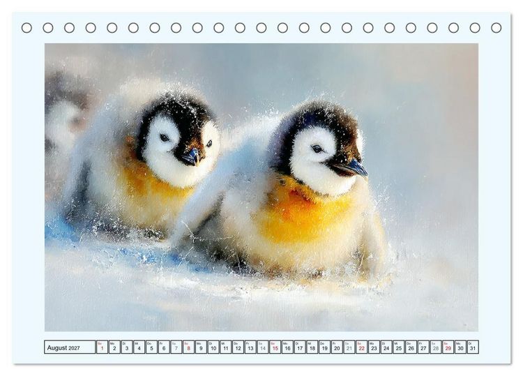 Produktbild: Pinguine. Momente im ewigen Eis (Tischkalender 2027 DIN A5 quer), CALVENDO Monatskalender