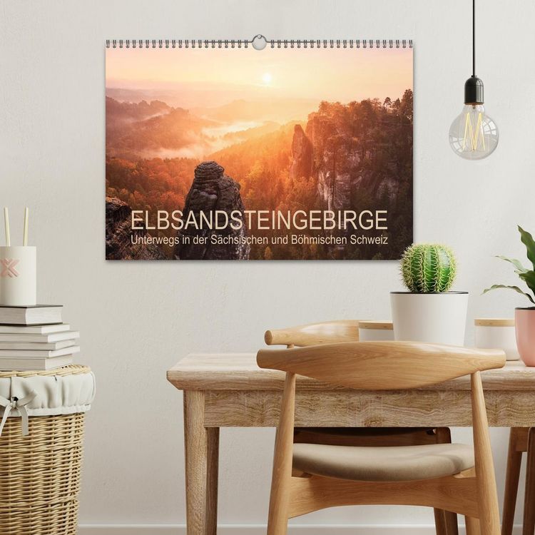Produktbild: Elbsandsteingebirge: Unterwegs in der S&auml;chsischen und B&ouml;hmischen Schweiz (Wandkalender 2026 DIN A3 quer), CALVENDO Monatskalender