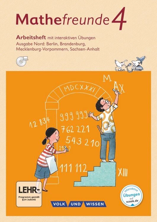 Produktbild: Mathefreunde 4. Schuljahr - Nord - Arbeitsheft mit interaktiven Übungen auf scook.de