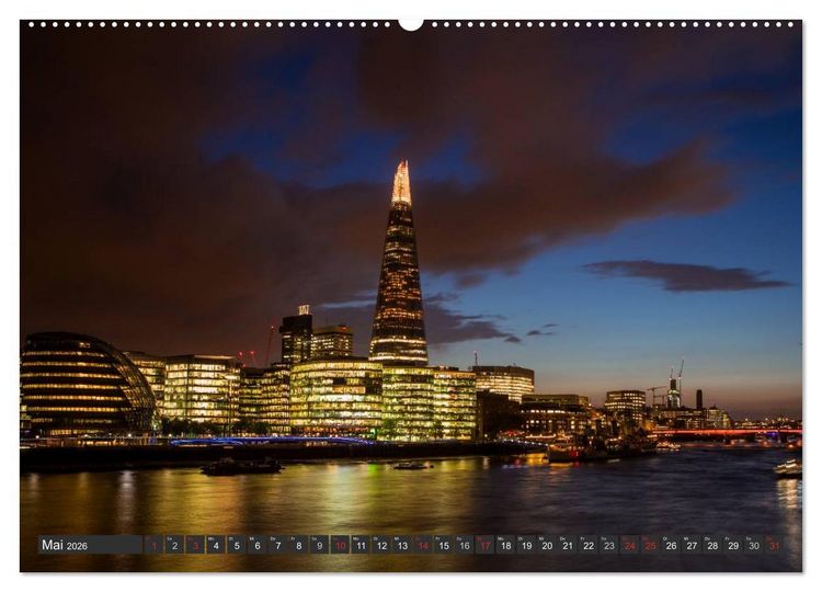 Produktbild: London Light (hochwertiger Premium Wandkalender 2026 DIN A2 quer), Kunstdruck in Hochglanz