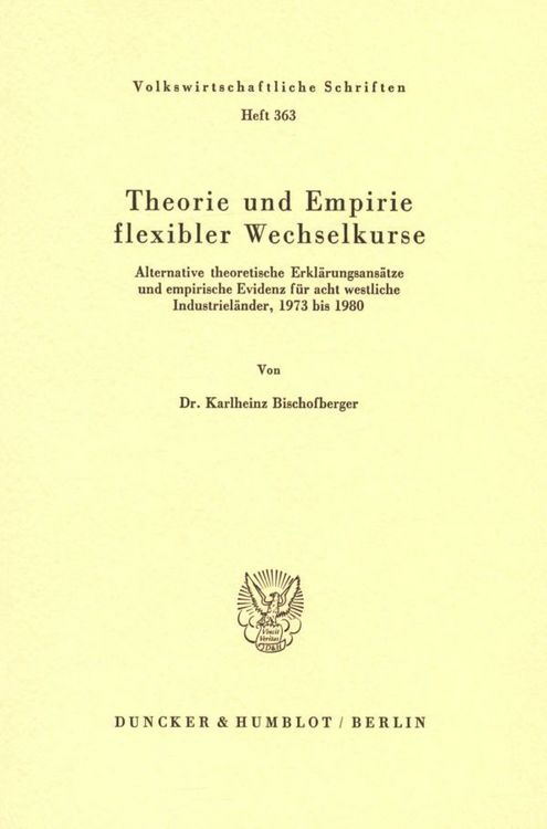 Produktbild: Theorie und Empirie flexibler Wechselkurse.