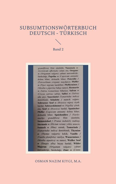 Produktbild: Subsumtionsw&ouml;rterbuch Deutsch - T&uuml;rkisch