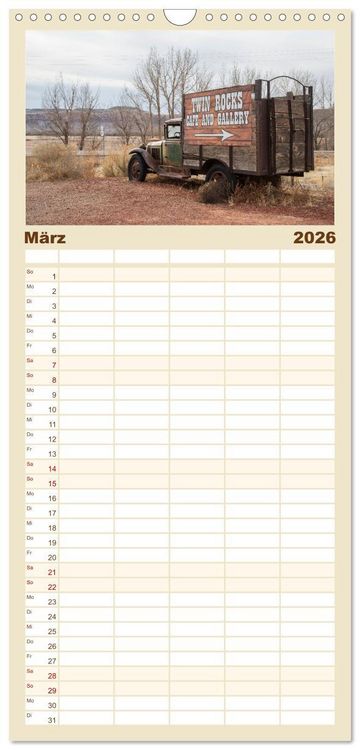 Produktbild: Familienplaner 2026 - Wo der Wind Wohnt, Amerikas Lost Places mit 5 Spalten (Wandkalender, 21 x 45 cm) CALVENDO