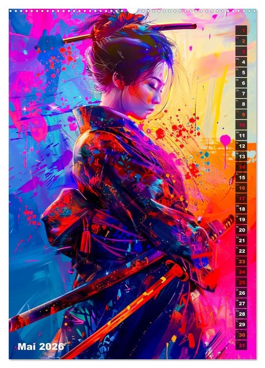 Produktbild: Samurai - Onna Bugeisha (hochwertiger Premium Wandkalender 2026 DIN A2 hoch), Kunstdruck in Hochglanz