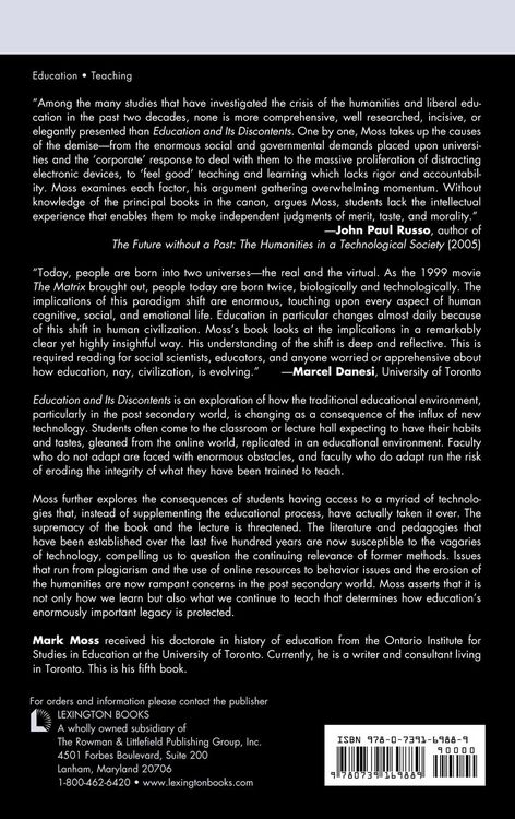 Produktbild: Education and Its Discontents