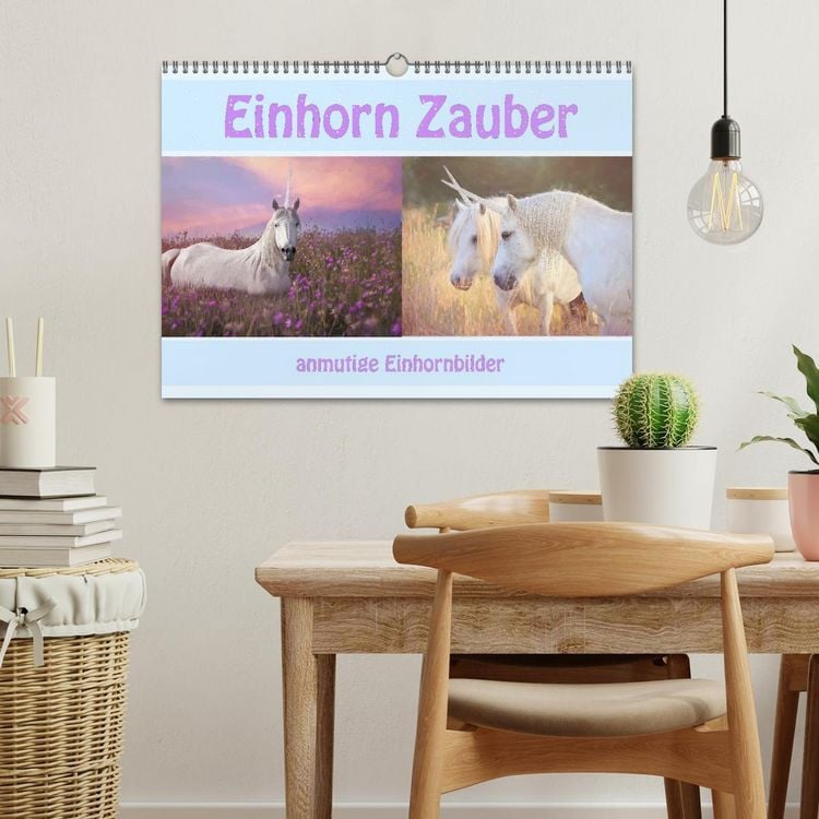 Produktbild: Einhorn Zauber - anmutige Einhornbilder (Wandkalender 2026 DIN A3 quer), CALVENDO Monatskalender