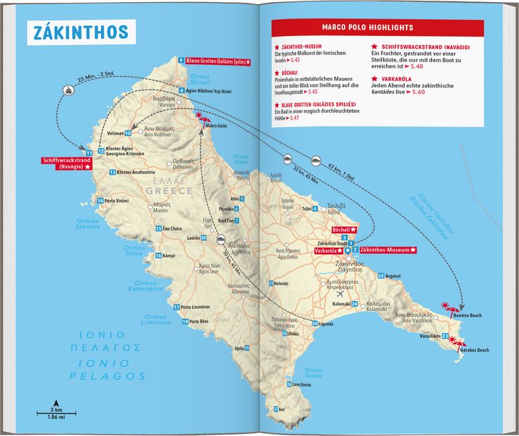 Produktbild: MARCO POLO Reisef&uuml;hrer Z&aacute;kinthos, Ith&aacute;ki, Kefalloni&aacute;, L&eacute;fkas