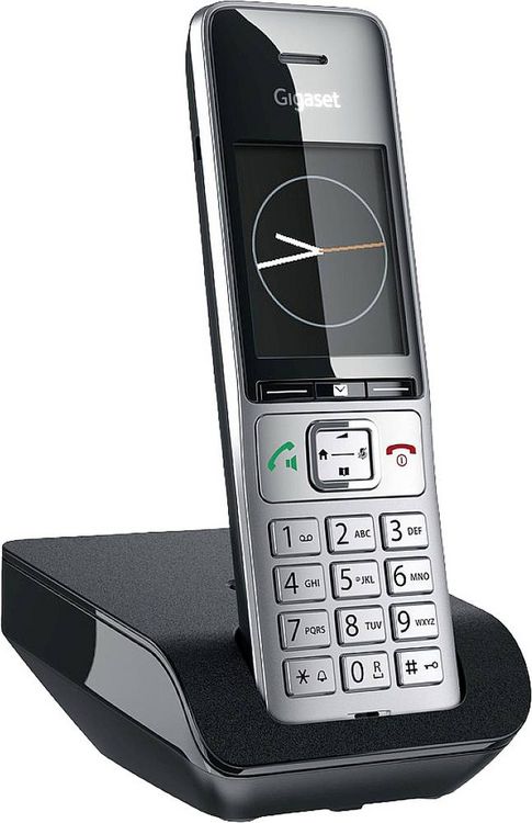 Produktbild: Gigaset COMFORT 500 DECT, GAP Schnurloses Telefon analog Babyphone, Freisprechen, f&uuml;r H&ouml;rger&auml;te kompatibel, Headsetanschluss, inkl. Mobilteil, mit