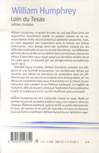 Produktbild: Loin du Texas : lettres choisies