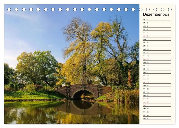 Produktbild: Spaziergang durch den W&ouml;rlitzer Park (Tischkalender 2026 DIN A5 quer), CALVENDO Monatskalender