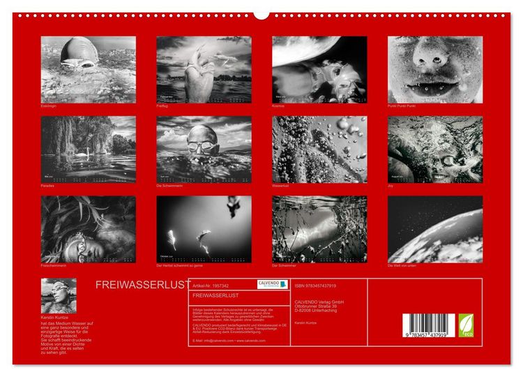 Produktbild: FREIWASSERLUST (hochwertiger Premium Wandkalender 2026 DIN A2 quer), Kunstdruck in Hochglanz