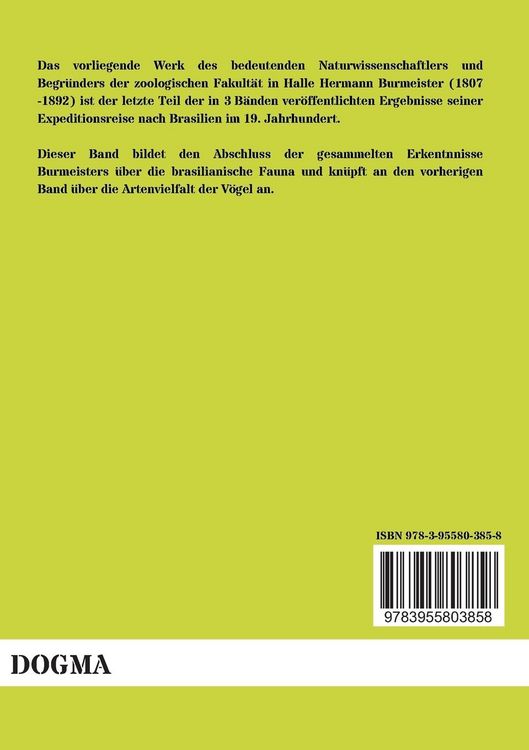 Produktbild: Systematische &Uuml;bersicht der Tiere Brasiliens