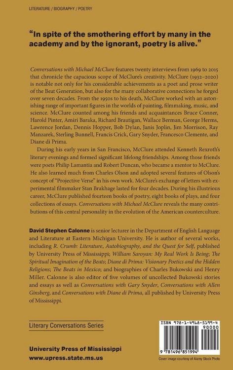 Produktbild: Conversations with Michael McClure