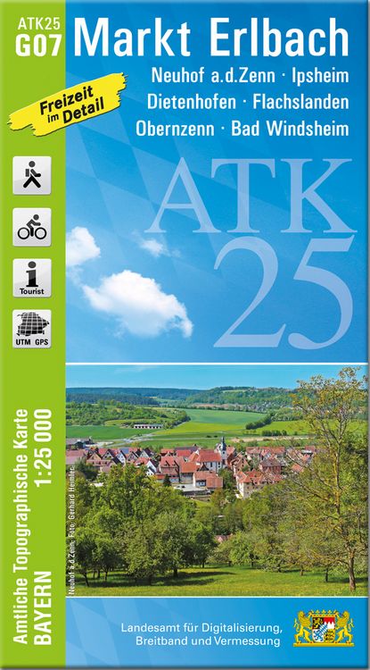 Produktbild: ATK25-G07 Markt Erlbach (Amtliche Topographische Karte 1:25000)