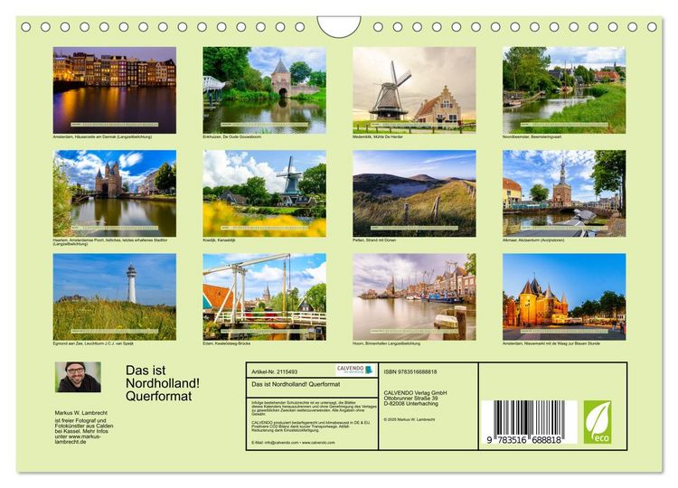 Produktbild: Das ist Nordholland! Querformat (Wandkalender 2026 DIN A4 quer), CALVENDO Monatskalender