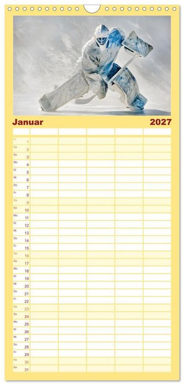 Produktbild: Familienplaner 2027 - Olympia. Anders. mit 5 Spalten (Wandkalender, 21 x 45 cm) CALVENDO