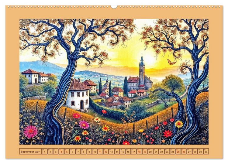 Produktbild: Topografie der Fantasie (hochwertiger Premium Wandkalender 2027 DIN A2 quer), Kunstdruck in Hochglanz