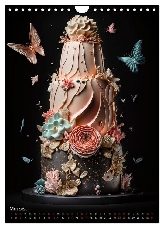 Produktbild: Zur Hochzeit eine Torte (Wandkalender 2026 DIN A4 hoch), CALVENDO Monatskalender