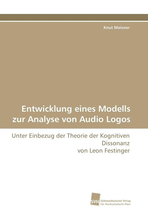 Produktbild: Entwicklung eines Modells zur Analyse von Audio Logos