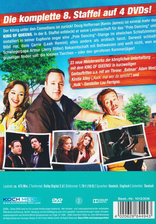 Produktbild: The King of Queens - Season 8 - Remastered [4 DVDs]
