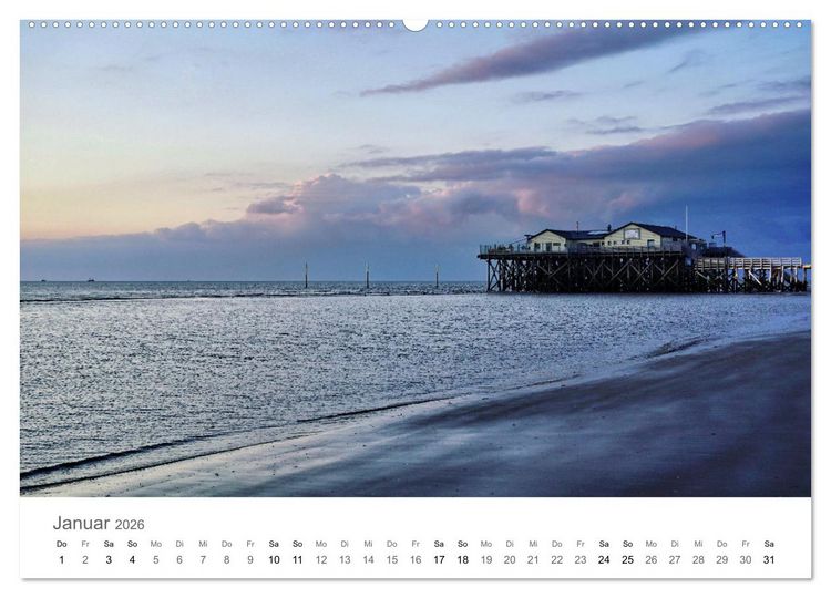 Produktbild: Nordfriesland - wundersch&ouml;ne Westk&uuml;ste (hochwertiger Premium Wandkalender 2026 DIN A2 quer), Kunstdruck in Hochglanz