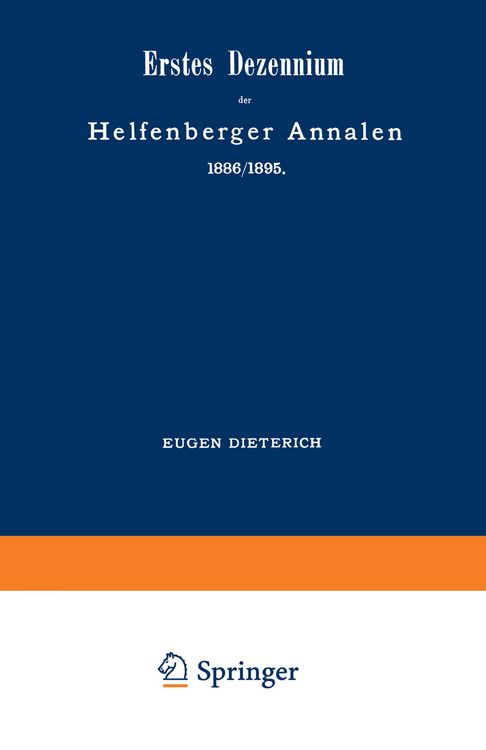 Produktbild: Erstes Dezennium der Helfenberger Annalen 1886/1895 / Helfenberger Annalen 1896