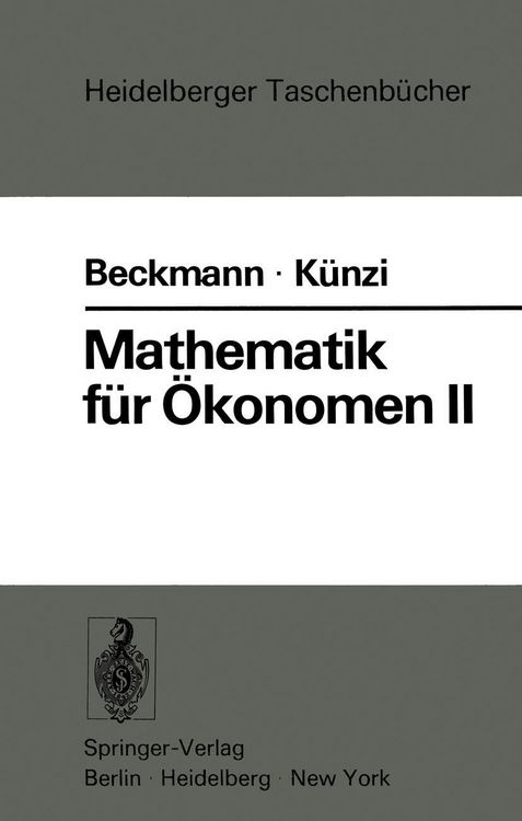 Produktbild: Mathematik f&uuml;r &Ouml;konomen II