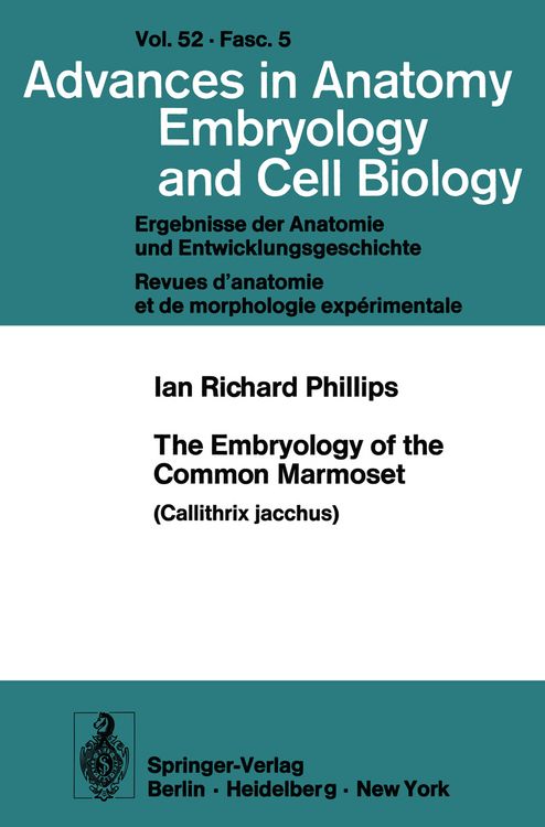 Produktbild: The Embryology of the Common Marmoset