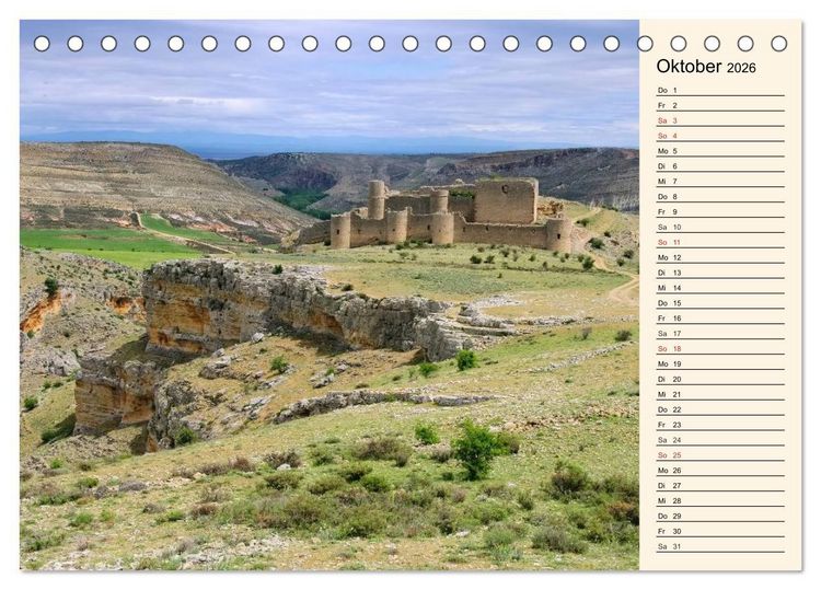 Produktbild: Burgen in Spanien (Tischkalender 2026 DIN A5 quer), CALVENDO Monatskalender