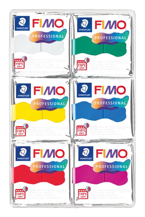 Produktbild: STAEDTLER FIMO professional 8043 True Colours, 6 Bl&ouml;cken &agrave; 57 g