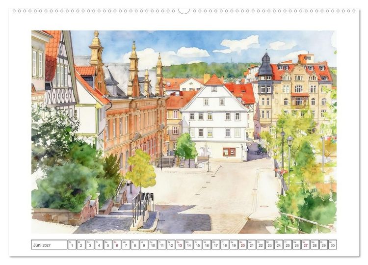 Produktbild: Historische Altst&auml;dte in Th&uuml;ringen (hochwertiger Premium Wandkalender 2027 DIN A2 quer), Kunstdruck in Hochglanz