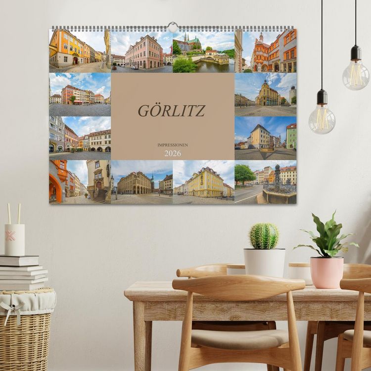 Produktbild: G&ouml;rlitz Impressionen (Wandkalender 2026 DIN A2 quer), CALVENDO Monatskalender