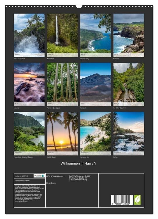Produktbild: Willkommen in Hawai'i (hochwertiger Premium Wandkalender 2027 DIN A2 hoch), Kunstdruck in Hochglanz