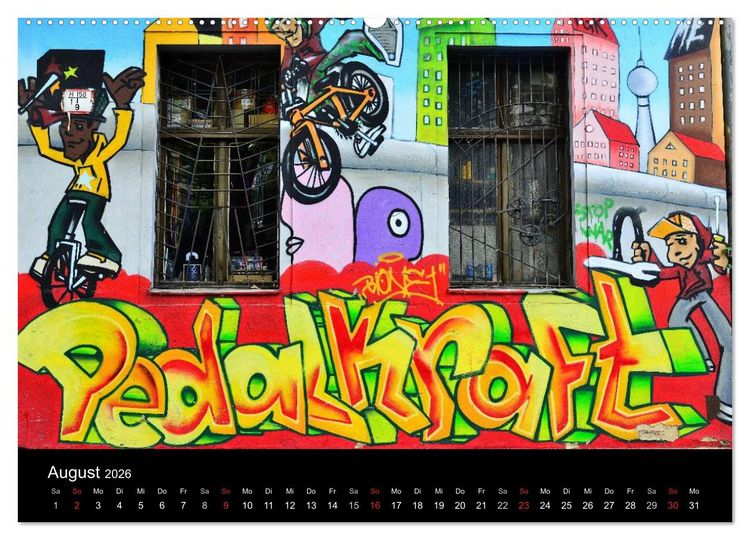 Produktbild: Urbane Kunst - Streetart 2026 (hochwertiger Premium Wandkalender 2026 DIN A2 quer), Kunstdruck in Hochglanz