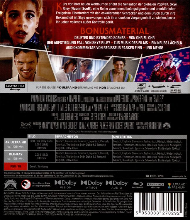 Produktbild: Smile 2 - Siehst du es auch? (4K Ultra HD) (+ Blu-ray)