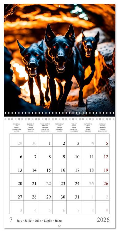 Produktbild: AI heroes, gods and creatures of Greek mythology (Wall Calendar 2026 12 &times; 12 Inch) CALVENDO 12 Month Wall Calendar