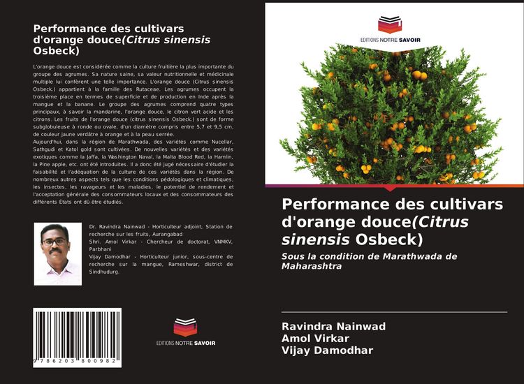 Produktbild: Performance des cultivars d'orange douce(Citrus sinensis Osbeck)