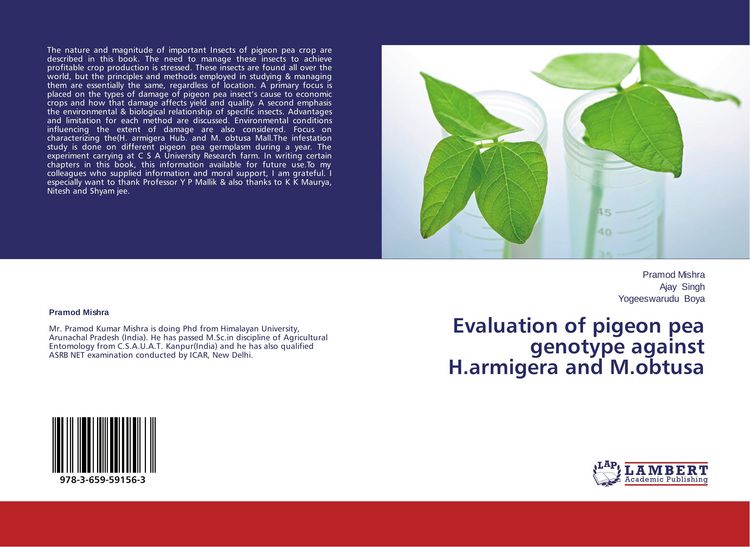 Produktbild: Evaluation of pigeon pea genotype against H.armigera and M.obtusa